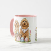 Pasen Goldendoodle Honden Mok (Voorkant links)