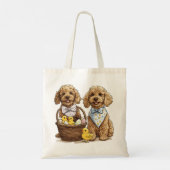 Pasen Goldendoodle Honden Paasmand Tote Bag (Achterkant)