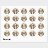Pasen Goldendoodle Honden Ronde Sticker (Vel)