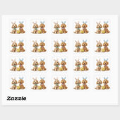 Pasen Goldendoodle Honden Vierkante Sticker (Vel)