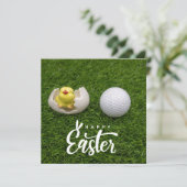 Pasen golf voor golfer   Kerstkaart (Staand voorkant)