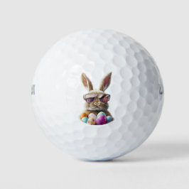 Pasen Golfballen Paashaas met Zonnebril
