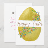 Pasen "gouden ei" Kaart (Voorkant / Achterkant)