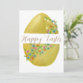 Pasen "gouden ei" Kaart (Staand voorkant)