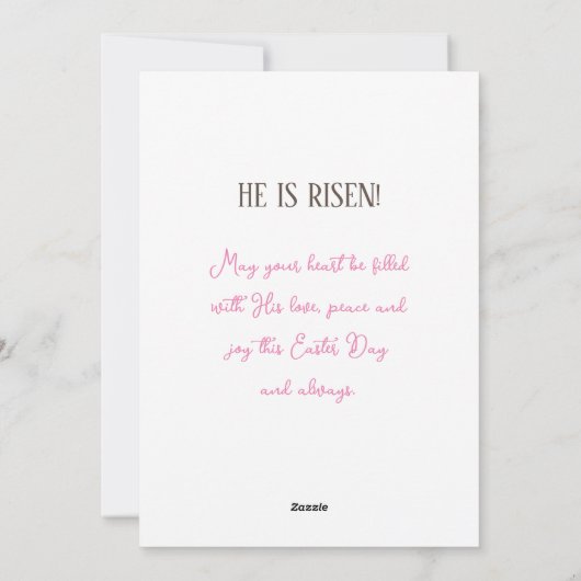 Pasen "gouden ei" Kaart (Achterkant)