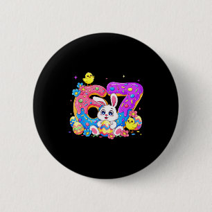 Pasen grappig 67 Zes Zeven Meme Schattig Konijn Me Ronde Button 5,7 Cm