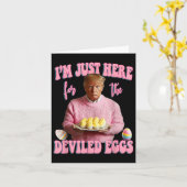 Pasen grappige Donald Trump is hier voor de Dev Kaart (Gele Bloem)