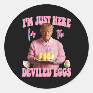 Pasen grappige Donald Trump is hier voor de Dev Ronde Sticker
