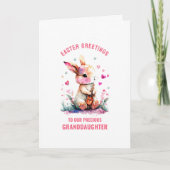 Pasen Groet Kleindochter Gitaar Bunny Kaart (Voorkant)