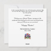 Pasen Groeten Art Nouveau Lam Bunny Woodland Feestdagenkaart (Achterkant)