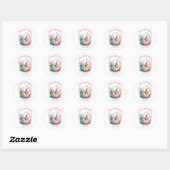 Pasen Groeten Bunny Inside Egg Custom Ronde Sticker (Vel)