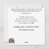 Pasen Groeten Hete Lucht Ballon Lamb Feestdagenkaart (Achterkant)