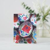 Pasen groeten kalocsai eieren feestdagenkaart (Staand voorkant)