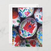 Pasen groeten kalocsai eieren feestdagenkaart (Voorkant / Achterkant)