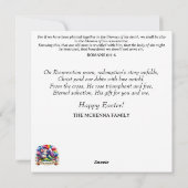 Pasen Groeten Pastel Woodland Bunny Bijbel Verse Feestdagenkaart (Achterkant)