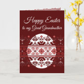 Pasen grootmoeder Oekraïense borduurvrouw Kaart (Gele Bloem)