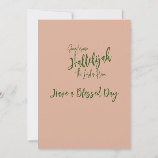 Pasen Hallelujah Flat Kaart (Achterkant)