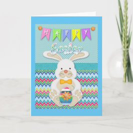 Pasen - "Happy Easter" - Sweet Bunny Feestdagen Kaart