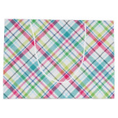 Pasen - "Happy Easter" Word Art over stripes Large Cadeautasje (Achterkant)