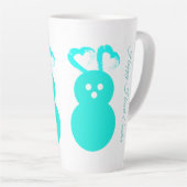 Pasen Hart Konijn Latte Mok (Rechterhoek)
