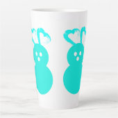 Pasen Hart Konijn Latte Mok (Voorkant)