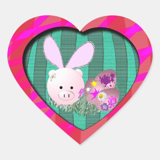 Pasen Hart Sticker (Voorkant)