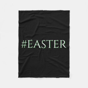 Pasen Hashtag Modern Pasen Design Groene T-shirt Fleece Deken