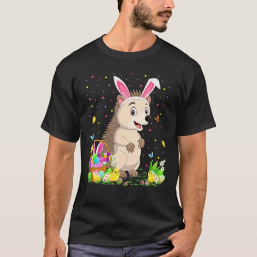 Pasen hedégel bunny Egg Hunting Hedegel Pasen T-shirt (Voorkant)