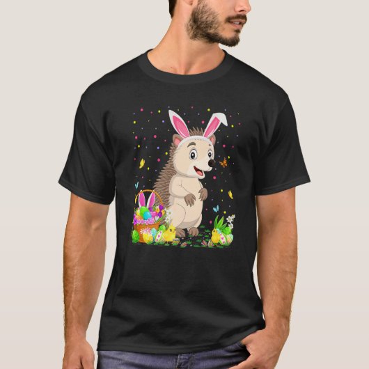 Pasen hedégel bunny Egg Hunting Hedegel Pasen T-shirt (Voorkant)
