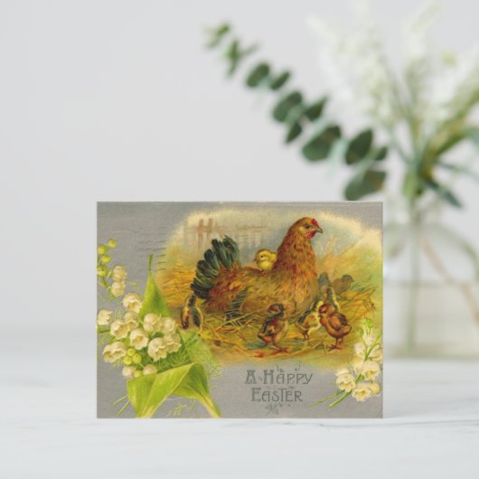  Pasen Hen Feestdagenkaart (Staand voorkant)