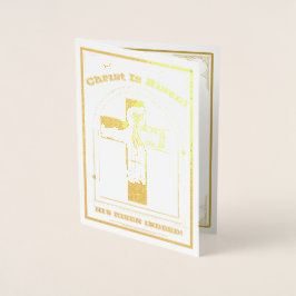 Pasen, herstel van Christus, Christus is gerezen Folie Kaarten