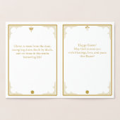 Pasen, herstel van Christus, Christus is gerezen Folie Kaarten (Binnen)