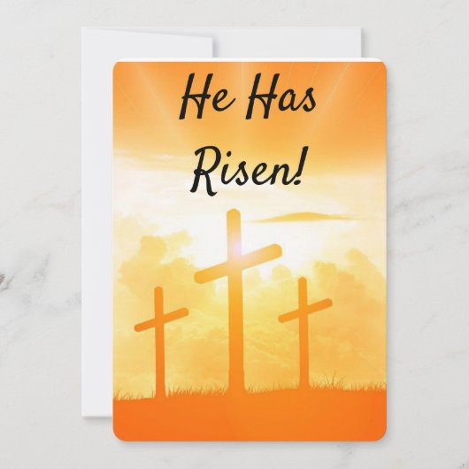 Pasen: hij heeft een vlakke feestdag Kaart 3 bij e (Voorkant)