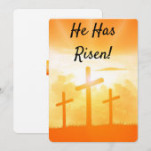 Pasen: hij heeft een vlakke feestdag Kaart 3 bij e (Voorkant / Achterkant)