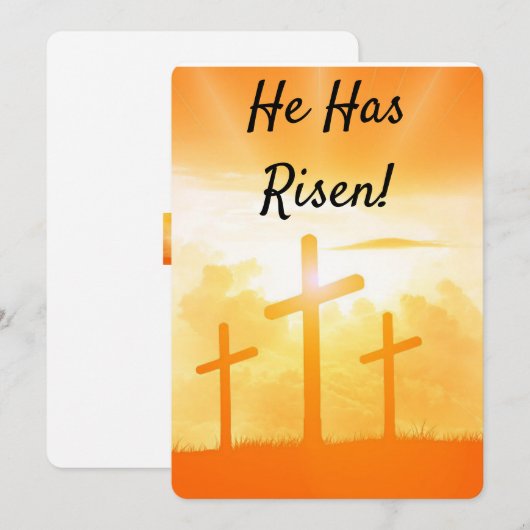 Pasen: hij heeft een vlakke feestdag Kaart 3 bij e (Voorkant / Achterkant)