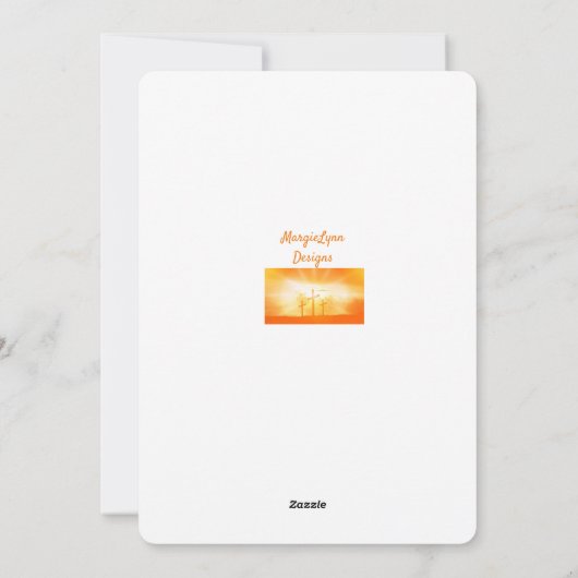 Pasen: hij heeft een vlakke feestdag Kaart 3 bij e (Achterkant)