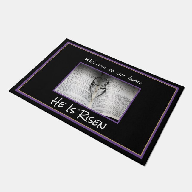 Pasen hij is een ruisportier deurmat (Schuin)