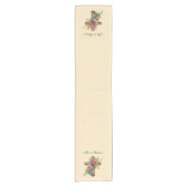 Pasen "Hij is gereisd" Floral Cross Korte Tafelloper (Voorkant)