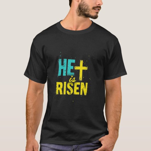 Pasen Hij Is Opgestaan 1 T-shirt (Voorkant)