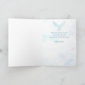 Pasen Hij Is Opgestaan met Kruis en Duif Kaart (Binnen)