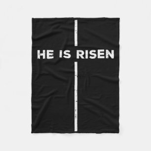 Pasen Hij Is Opgewekt Kruis Jezus Religieuze Manne Fleece Deken
