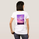 Pasen "Hij is Risen" Christelijk Front Back Vrouwe T-shirt (Achterkant volledig)