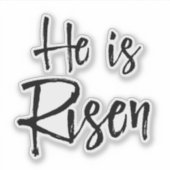 Pasen Hij is Risen Sticker (Voorkant)