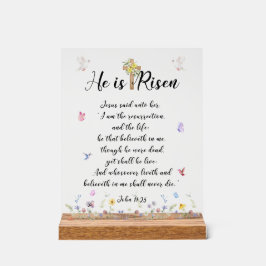 Pasen: Hij is verrezen Acryl Bord