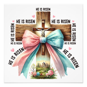 Pasen Hij is verrezen Jezus Christus Verrijzenis Foto Afdruk