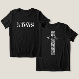 Pasen Hij is verrezen Kruis Er kan veel gebeuren w Tri-Blend Shirt