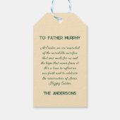 Pasen "Hij is verrezen" met aanpasbare tekst Cadeaulabel (Achterkant)