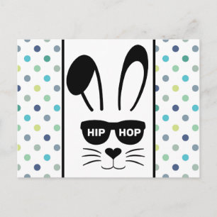 Pasen Hip Hop Bunny Hop Briefkaart