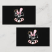 Pasen honkbalkonijn voor mam-Kinderen Visitekaartje (Voorkant / Achterkant)