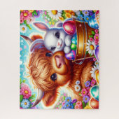Pasen Hoogland Koe Jigsaw Puzzel (Verticaal)